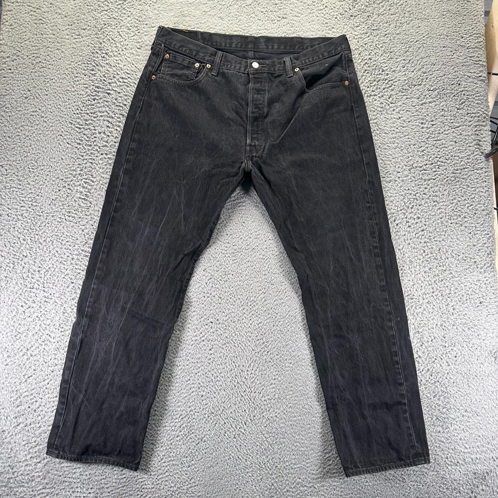 Levi's 501 Jeans‎ Men's 40x32 Black Cotton Denim Straight Workwear Button-Fly